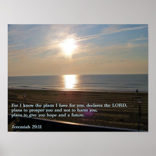 Póster Jeremiah 29:11 Sunrise (Frente)