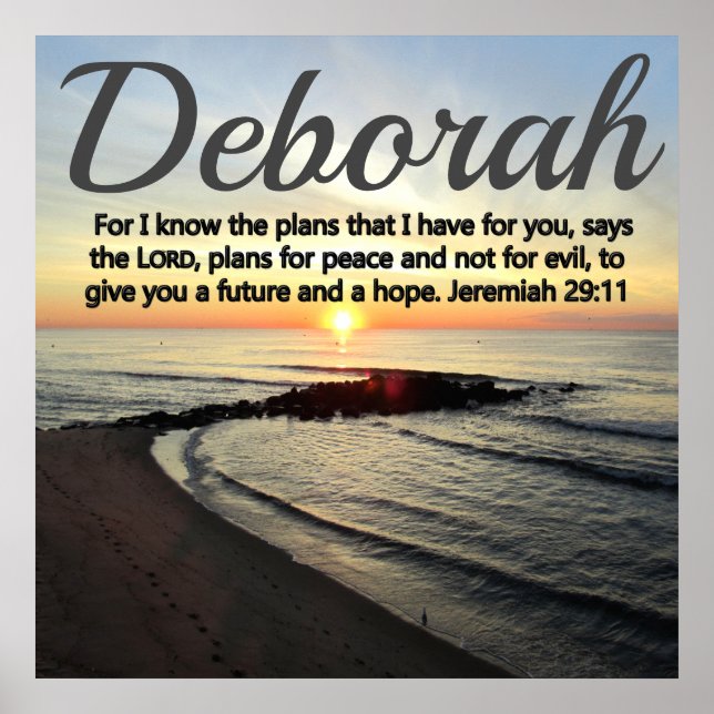 PÓSTER JEREMIAH 29:11 SUNRISE PERSONALIZADO (Frente)