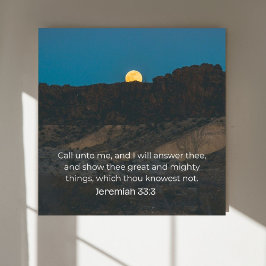 Póster Jeremiah 33:3 KJV Wall Art – Scripture Poster