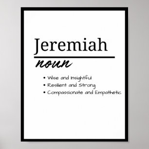 Póster Jeremiah, definición de nombre personalizado de ni