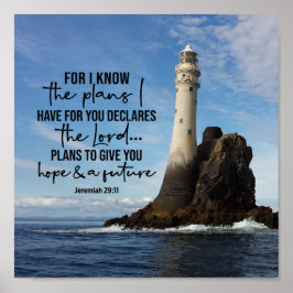 Póster Jeremías 29:11 Conozco los planes que tengo para t