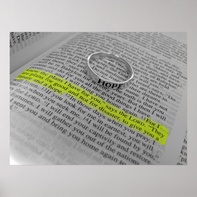 Póster Jeremías 29:11 - Esperanza (Frente)