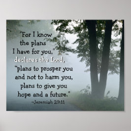Póster Jeremías 29:11 Porque conozco los planes que tengo