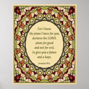Póster Jeremías 29:11 Poster
