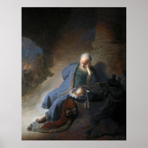 Póster Jeremías Destrucción Jerusalén Biblia Rembrandt