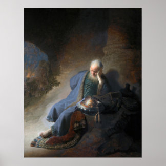 Póster Jeremías Destrucción Jerusalén Biblia Rembrandt