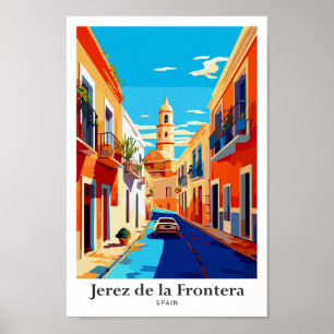 Póster Jerez de la Frontera España Ilustracion de viajes