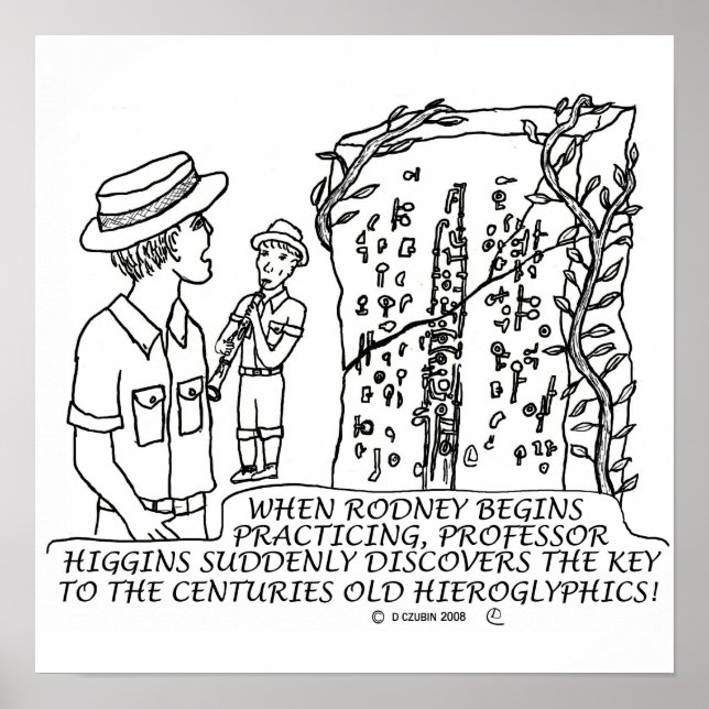 Póster Jeroglífico Blanco (Frente)