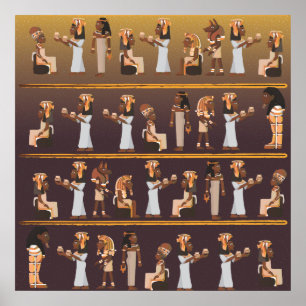 Póster Jeroglíficos de Egipto