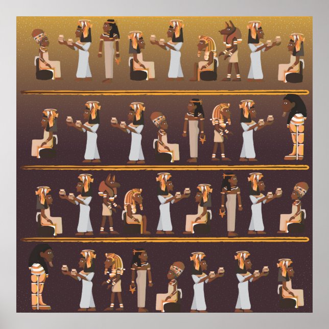 Póster Jeroglíficos de Egipto (Frente)