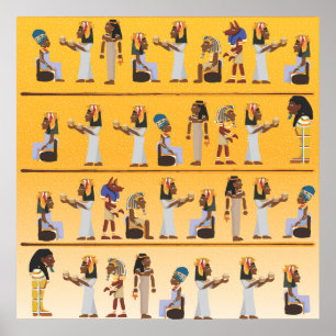 Póster Jeroglíficos de Egipto