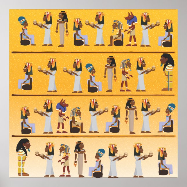 Póster Jeroglíficos de Egipto (Frente)