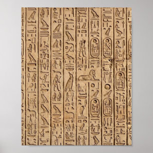 Póster Jeroglíficos del antiguo Egipto 