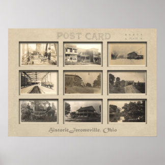 Póster Jeromesville, Collage de la postal de la época de 