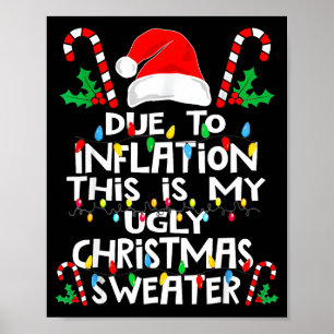 Póster Jerséis Feos De Navidad Debido A La Inflación