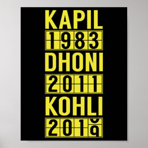Póster Jersey de fanático de críquet del equipo India