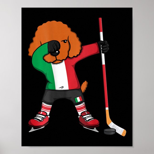 Póster Jersey de Fans de Hockey sobre Hielo de Perro Cani (Frente)