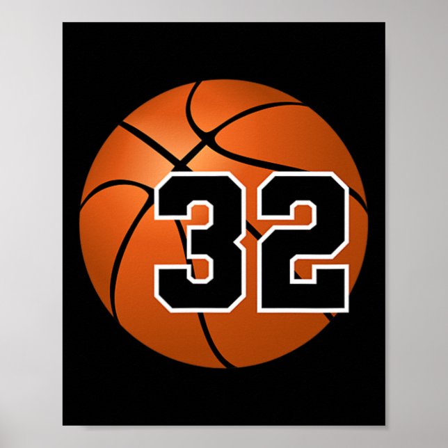Póster Jersey de Sketll Afortunado Número Favorito #32 (Frente)