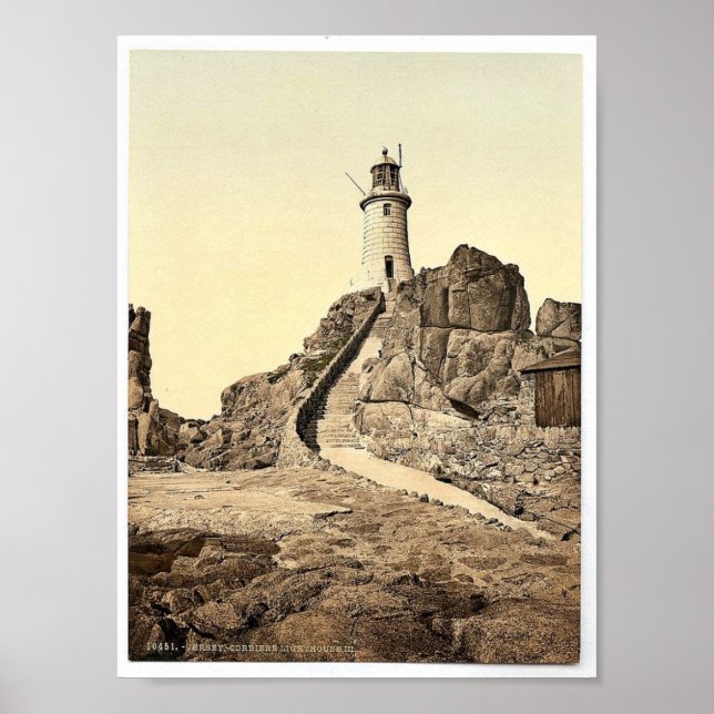 Póster Jersey, Faro Corbiere, III, Islas del Canal (Frente)