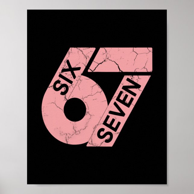 Póster Jersey número 67 rosa y blanco uniforme de jugador (Frente)