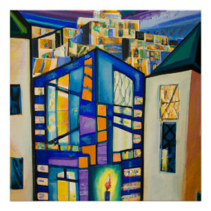 Póster Jerusalem at Night