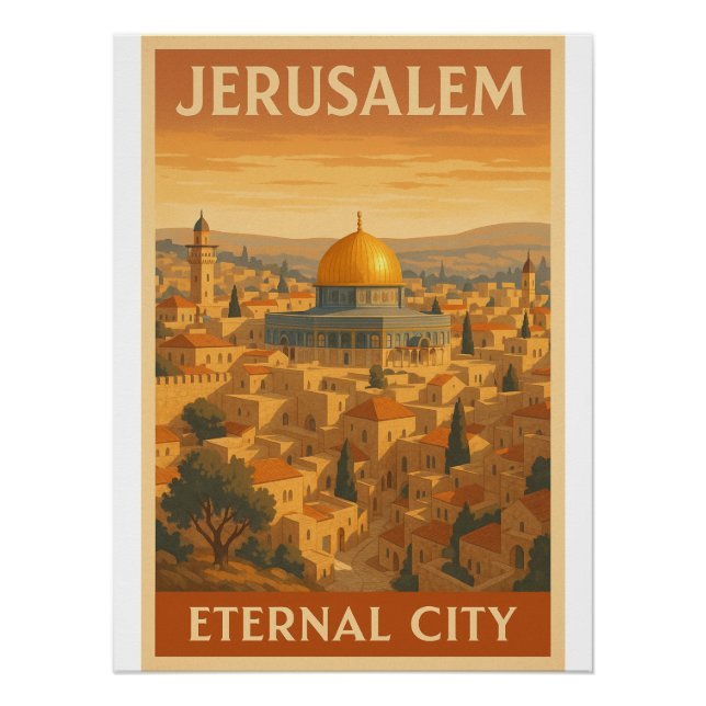 Póster Jerusalén - Ciudad Eterna (Anverso)