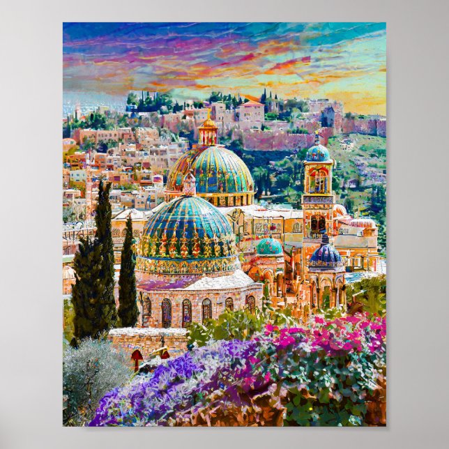 Póster Jerusalén es la ciudad más bella del mundo (Frente)