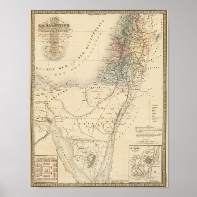 Póster Jerusalén histórico, Palestina (Frente)