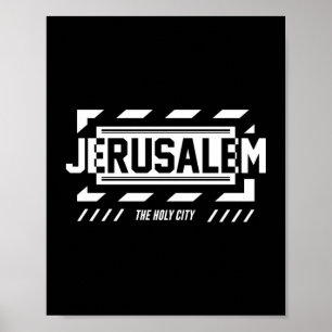 Póster Jerusalén La Ciudad Santa Tipografía Urbana Diseño