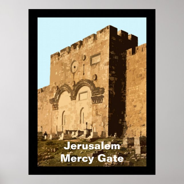 Póster Jerusalén - Puerta de la Misericordia (Frente)