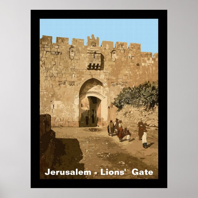 Póster Jerusalén: Puerta de los Leones (Frente)
