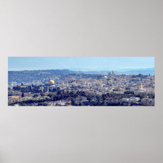 Póster Jerusalén (vista desde el lienzo del Monte Scopus)