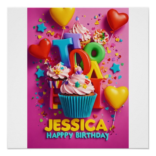 Póster Jessica Happy Birthday (Anverso)