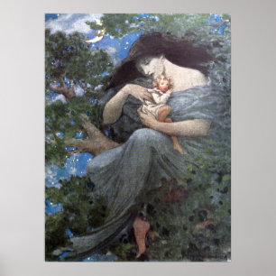 Póster Jessie Willcox Smith - El gran árbol de haya