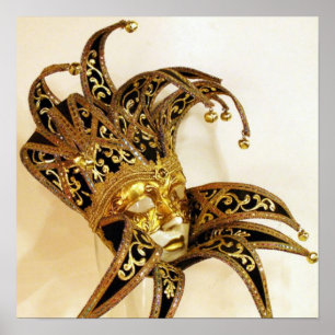 PÓSTER JESTER CARNIVAL MASK