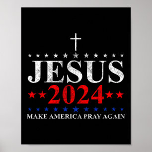 Póster Jesucristo 2024 hace que Estados Unidos rezar vuel
