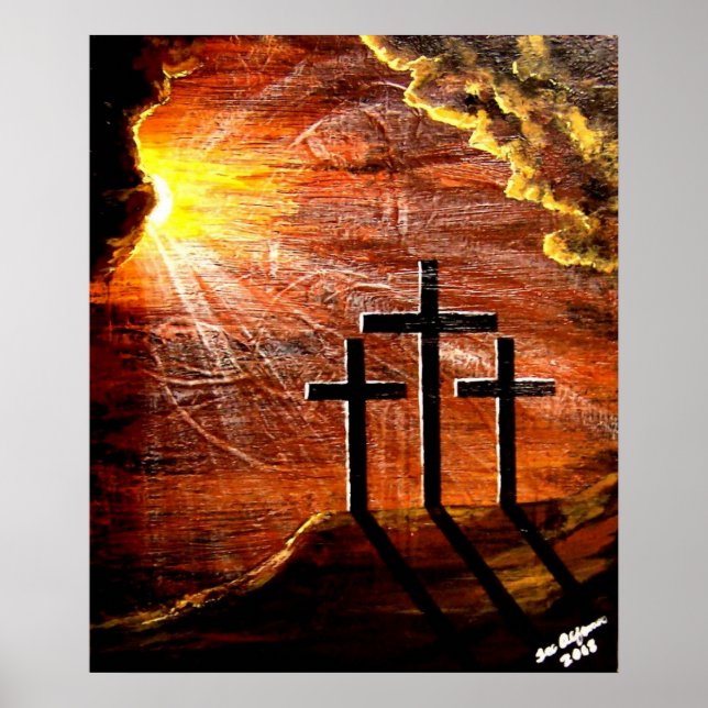 Póster Jesucristo Amor a Dios Crucifijo (Frente)