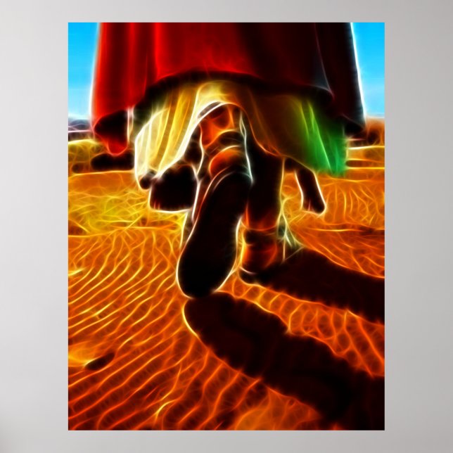 Póster Jesucristo cargándome en sus brazos (Frente)