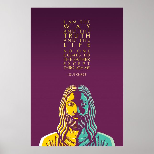 Póster Jesucristo Cita Poster: Yo Soy El Camino (Frente)