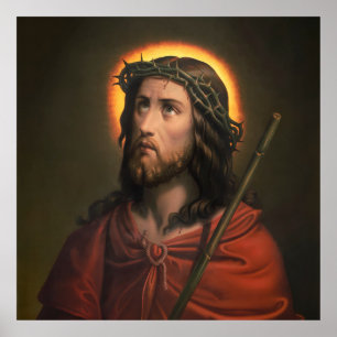 Póster Jesucristo con corona de ánimos