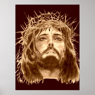 Póster Jesucristo con una corona de espinas