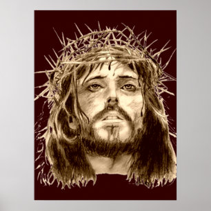 Póster Jesucristo con una corona de espinas