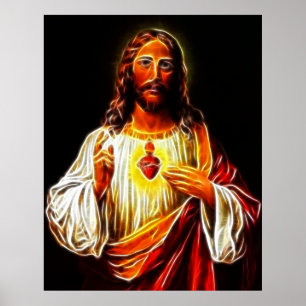 Póster Jesucristo Corazón Sagrado
