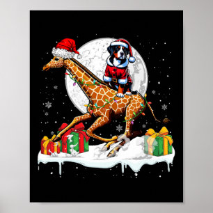 Póster Jesucristo de la jirafa del ciclismo de montaña de