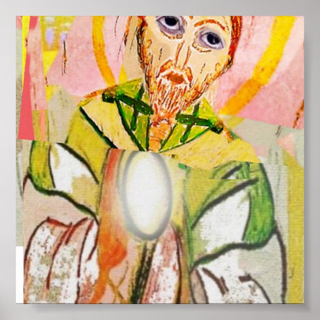 Póster Jesucristo el sacerdote alto (Frente)