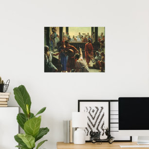 Póster Jesucristo en el Boda de Cana, Agua en Vino