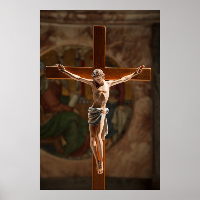Póster Jesucristo en la cruz (Frente)