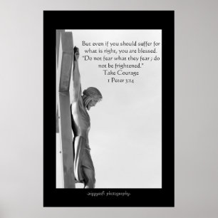 Póster Jesucristo en poster cruzado