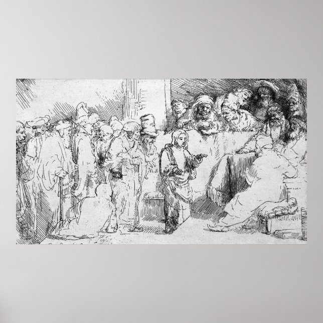 Póster Jesucristo entre los Médicas (Frente)