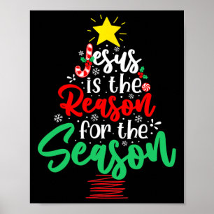 Póster Jesucristo Es La Razón De La Navidad Árbol De Navi